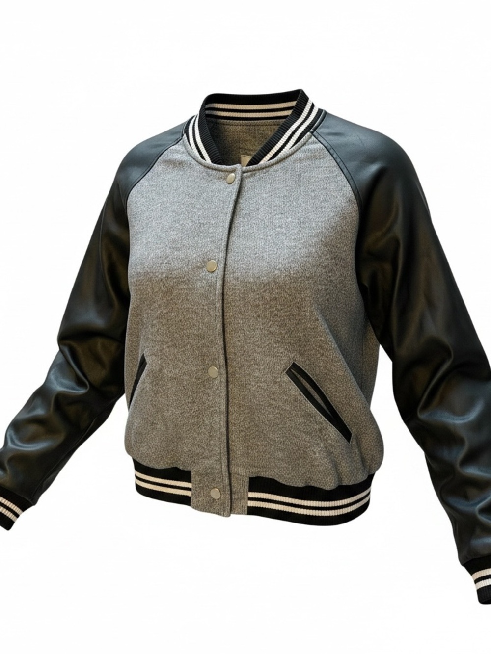 Victoria's Secret Grey & Black Retro Varsity Jacket - Picture 1 of 13